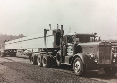 V Van Dyke truck hauling girder in 1961