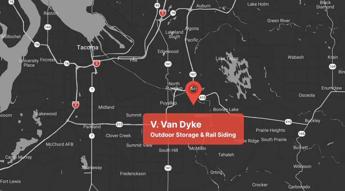 Puyallup rail siding map