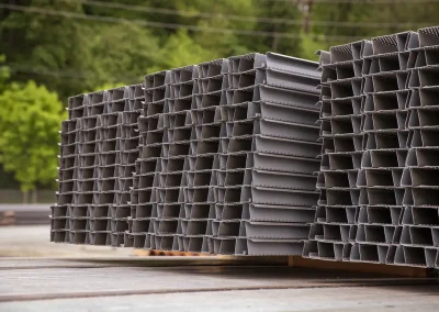 stacked bundles of cold-formed steel studs