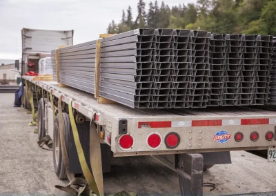 cold-formed steel studs on truck