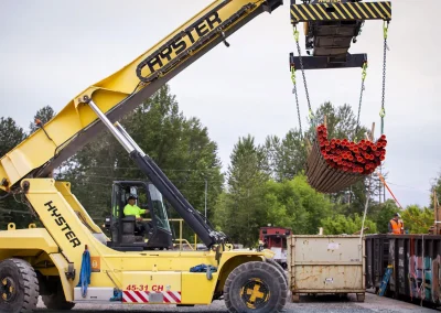 Reach Stacker lifting cap steel pipes